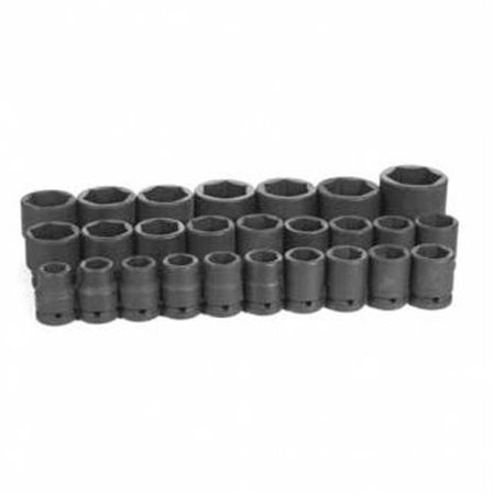 GREY PNEUMATIC Grey Pneumatic Corp. GY8026M .75 in. Drive 19-50mm Metric Master Set - 26 Pieces GY8026M